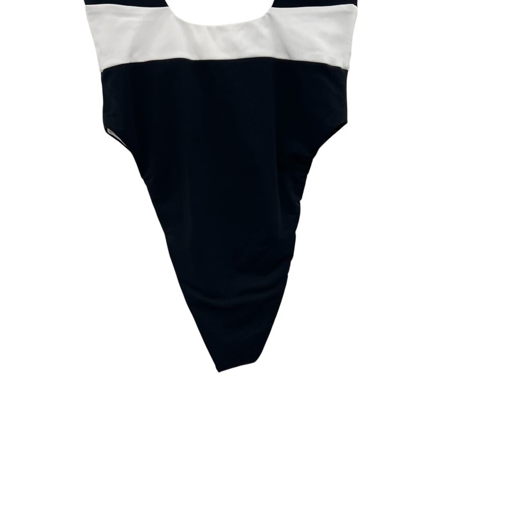 Mara Hoffman Idalia One Piece Swimsuit Colorblock Black White Size Small - Picture 8 of 13